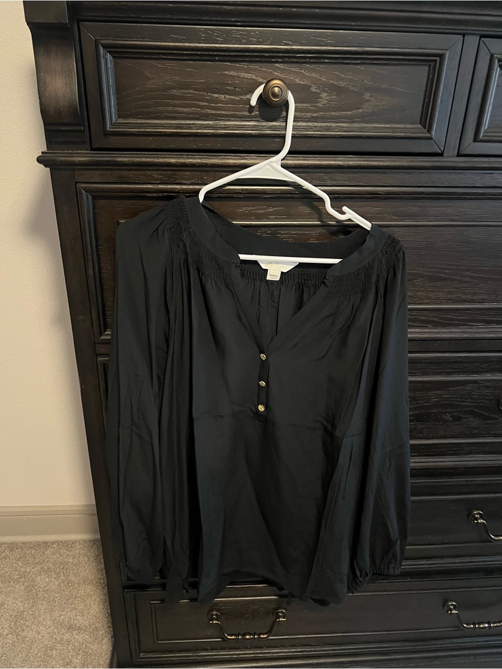 Lilly Pulitzer Black Elsa Top